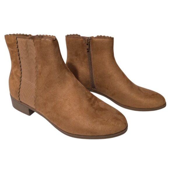 Charter Club Women Daxi Microsuede Camel Micro Ankle Boots (Size: 9 Medium) NiB - Picture 5 of 16